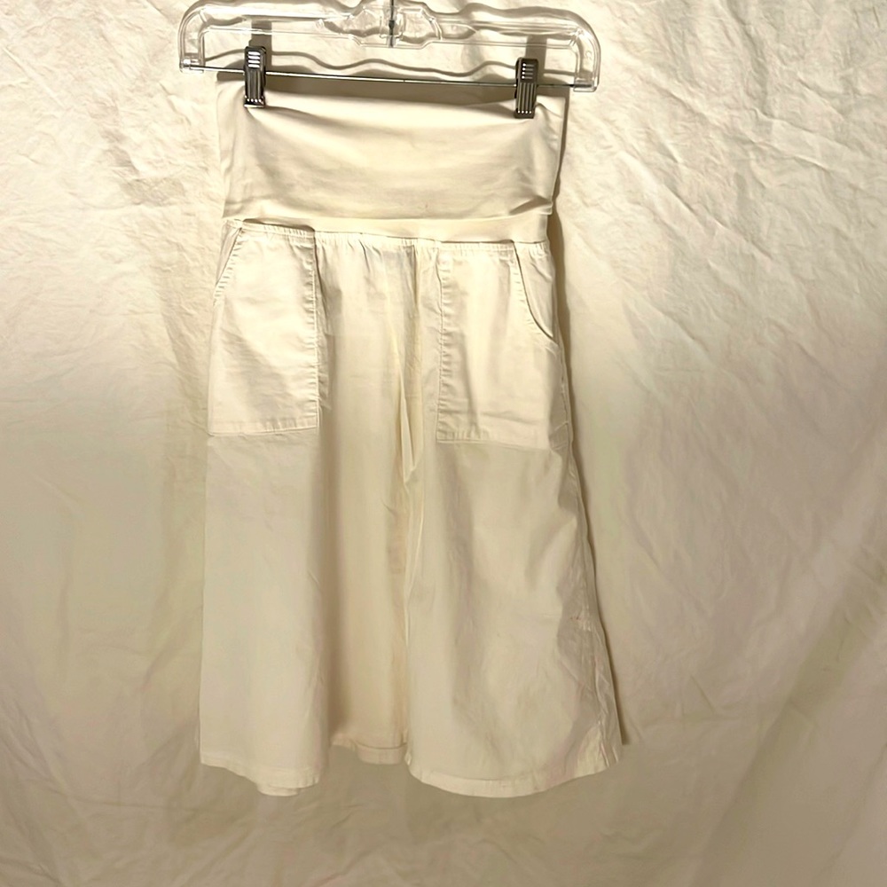 XCVI White Pocket Midi Skirt